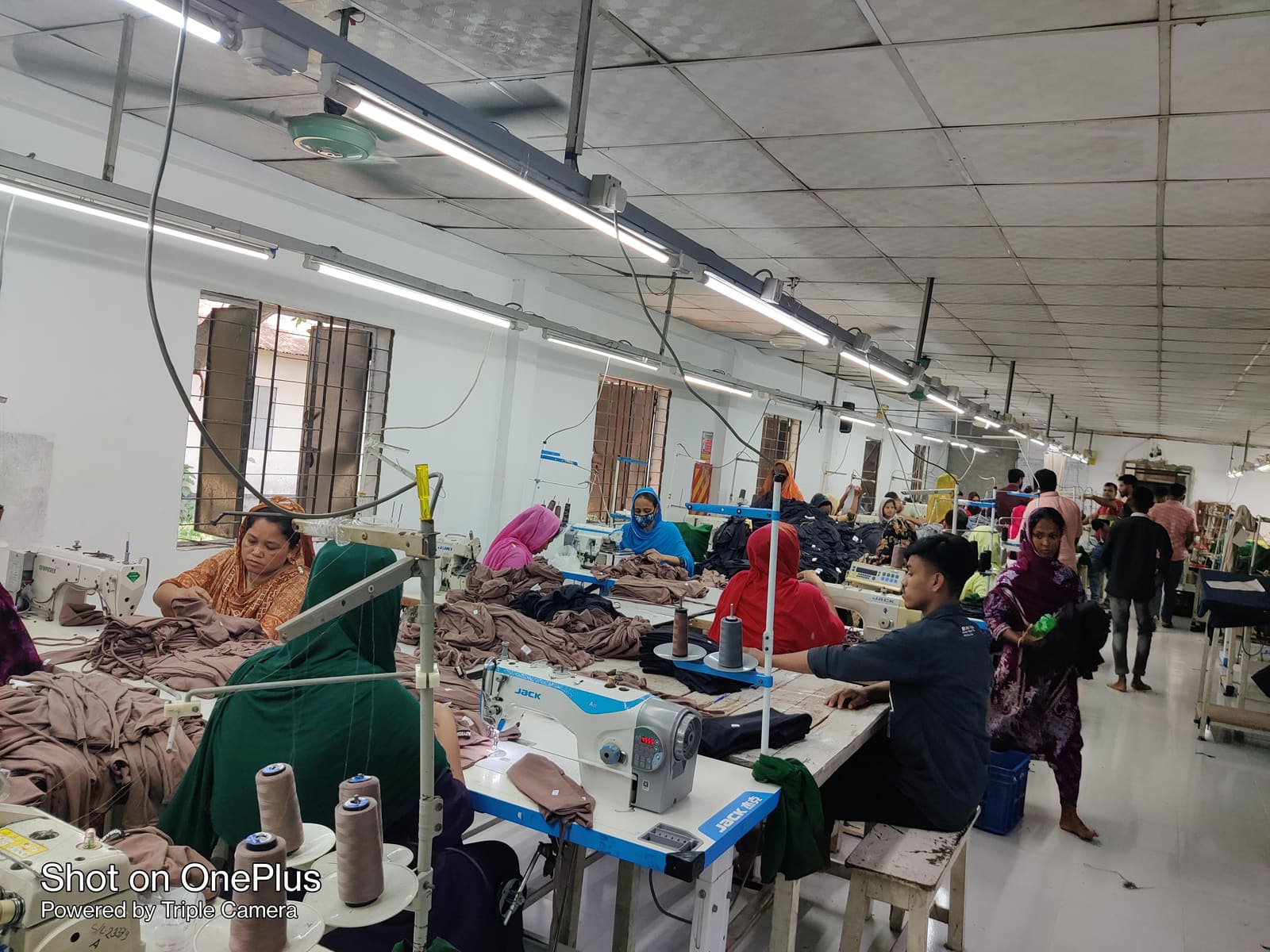 H & MR garments factory — sewing production floor
